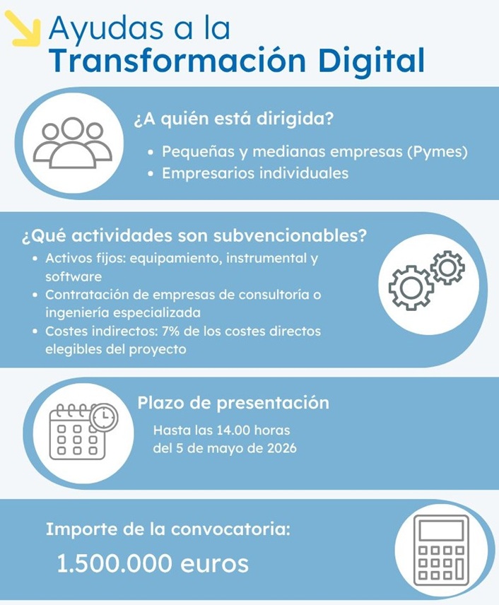 Infografía ayudas a la Transformación Digital