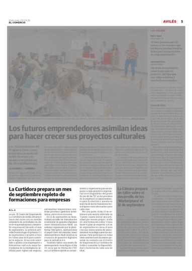 La Curtidora prepara un mes de septiembre repleto de formaciones para empresas