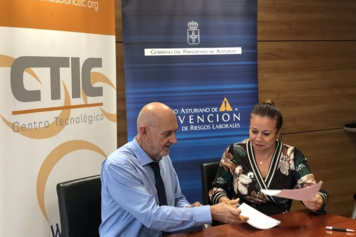 Convenio de colaboración Fundación CTIC Centro Tecnológico y el Instituto Asturiano de Prevención de Riesgos Laborales.